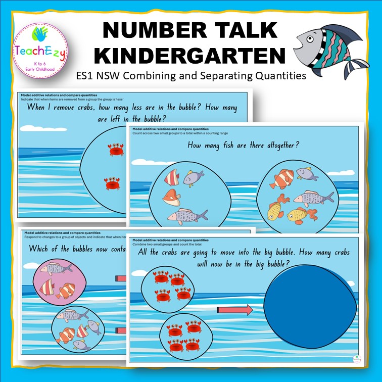 Number Talk PowerPoint Kindergarten NSW Combining and Separating Quantities