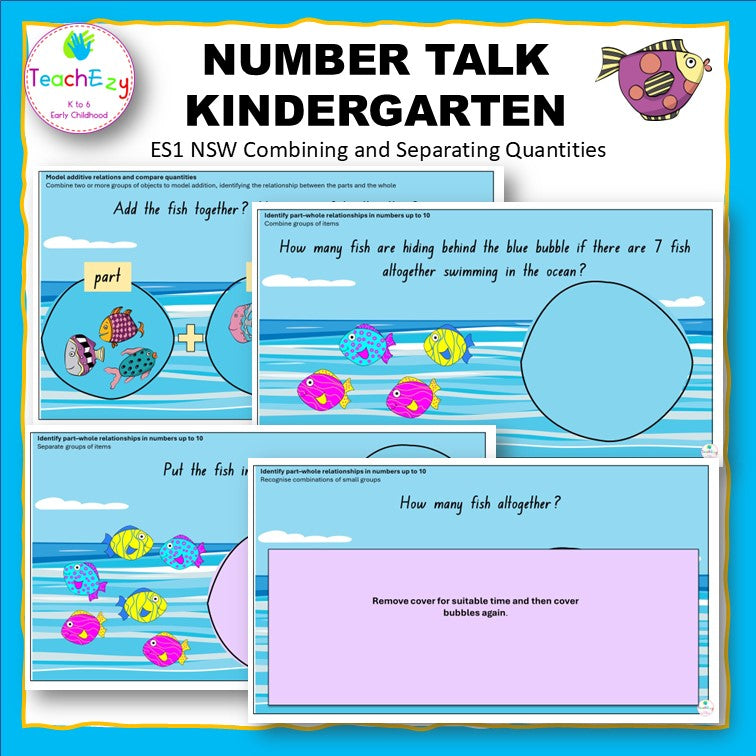 Number Talk PowerPoint Kindergarten NSW Combining and Separating Quantities