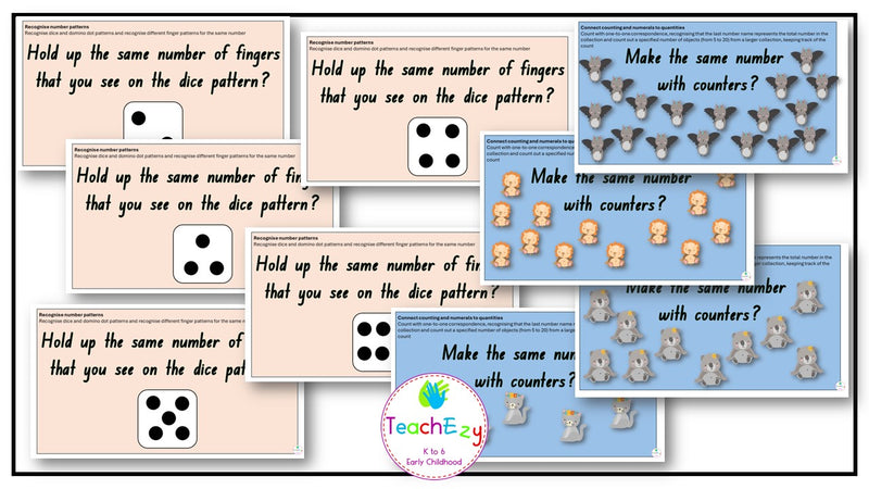 Number Talk PowerPoint slideshow for Kindergarten NSW Australia