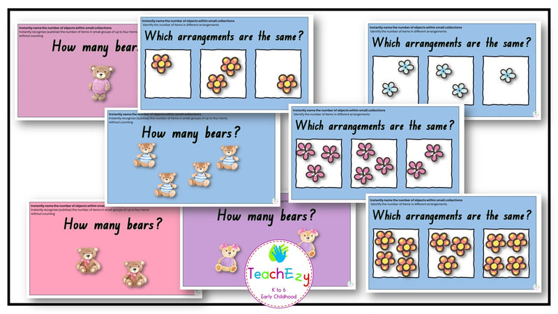 Number Talk PowerPoint slideshow for Kindergarten NSW Australia